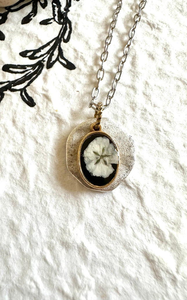 Floral Organic Disc Necklace