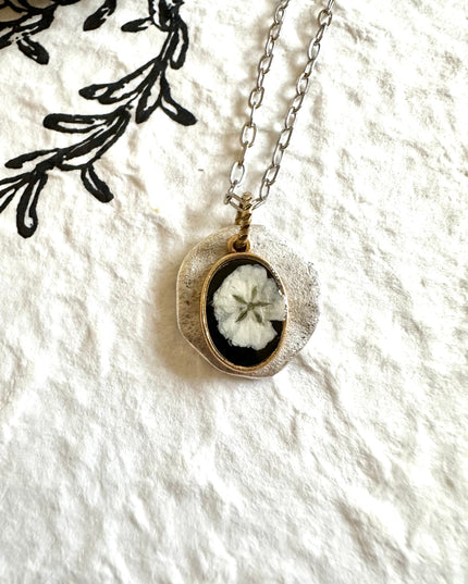 Floral Organic Disc Necklace