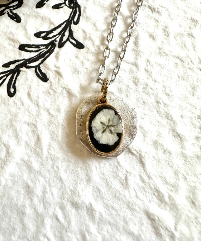 Floral Organic Disc Necklace