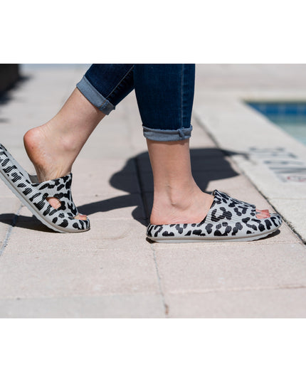 Ready to Ship | Gray Leopard Insanely Comfy -Beach or Casual Slides*