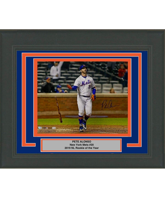 Framed Autographed/Signed Pete Alonso New York Mets 16x20 Baseball Photo Fanatics COA
