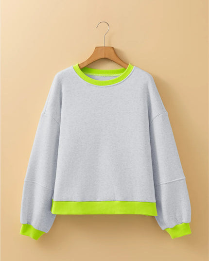 Contrast Trim Oversized Sweatshirt