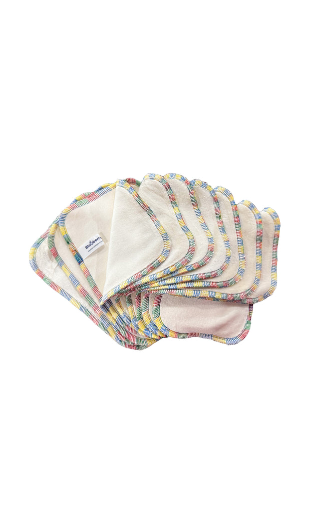 Organic Bamboo Velour Wipes - 10-pack