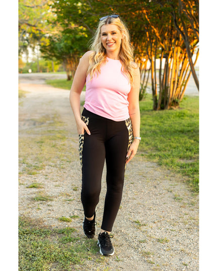 Ready to Ship | The Gianna - Leopard Panel Sculpting Leggings