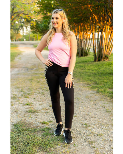 Ready to Ship | The Gianna - Leopard Panel Sculpting Leggings