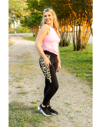 Ready to Ship | The Gianna - Leopard Panel Sculpting Leggings