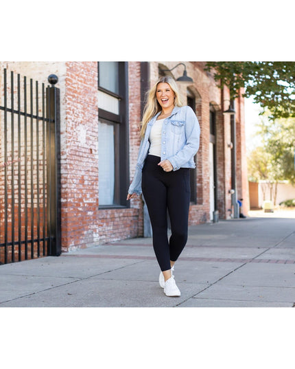 Ready to Ship  | The Alana - 7/8 Ankle Length BLACK Leggings with Pockets