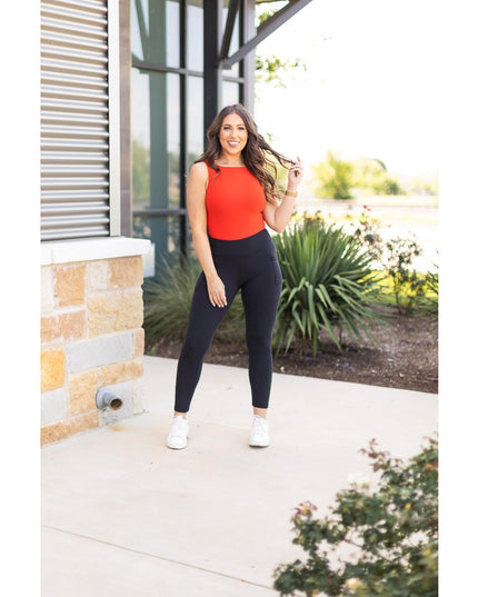 Ready to Ship  | The Alana - 7/8 Ankle Length BLACK Leggings with Pockets