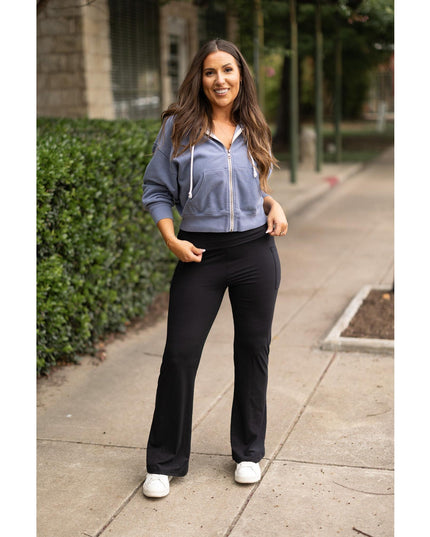 Ready to Ship | The Addison Fold Over Bootcut Leggings