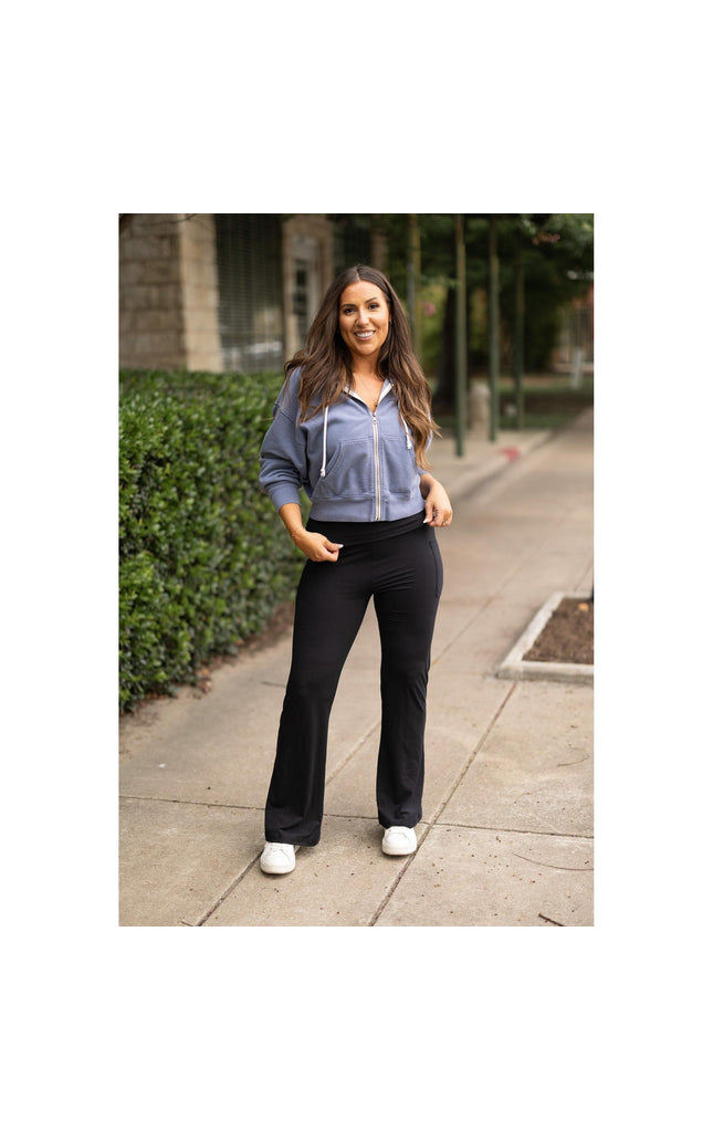 Ready to Ship | The Addison Fold Over Bootcut Leggings