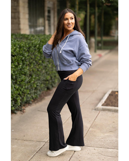 Ready to Ship | The Addison Fold Over Bootcut Leggings