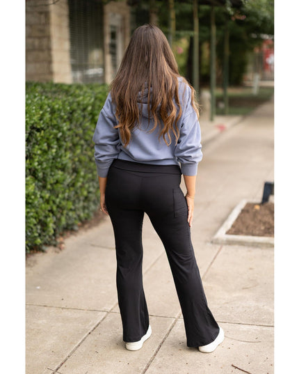 Ready to Ship | The Addison Fold Over Bootcut Leggings