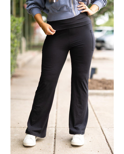 Ready to Ship | The Addison Fold Over Bootcut Leggings