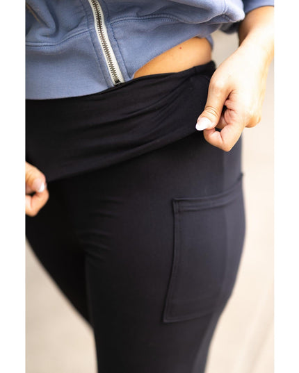 Ready to Ship | The Addison Fold Over Bootcut Leggings