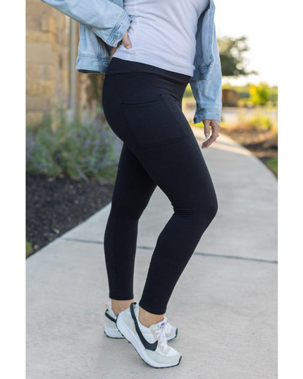 Ready to Ship | BLACK FULL-LENGTH Leggings with POCKET