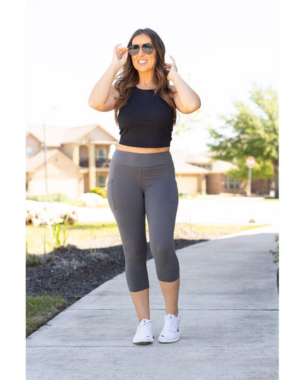 Ready to Ship | The Dani -  Charcoal CAPRI with POCKETS