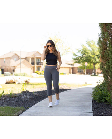 Ready to Ship | The Dani -  Charcoal CAPRI with POCKETS