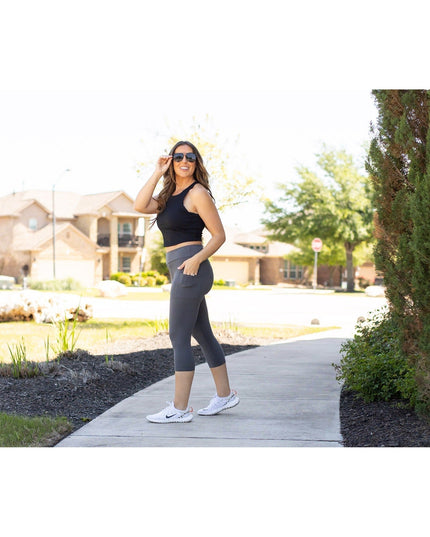 Ready to Ship | The Dani -  Charcoal CAPRI with POCKETS
