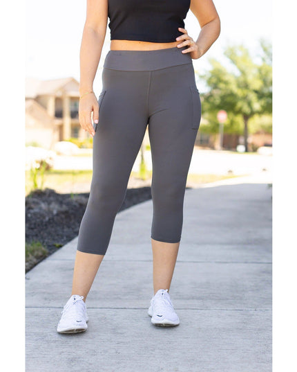 Ready to Ship | The Dani -  Charcoal CAPRI with POCKETS