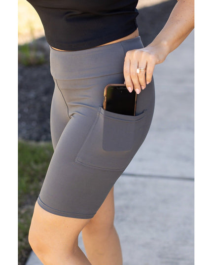 Ready to Ship | The Christy - Charcoal 7-inch Biker Shorts