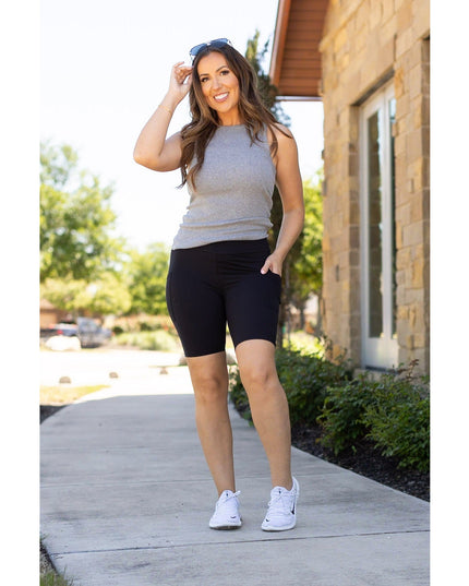 Ready to Ship  | The Bree - Black  BIKER 7-inch SHORTS