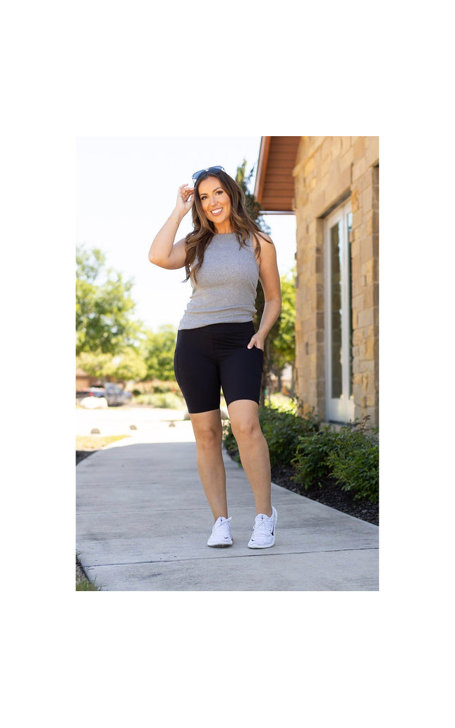 Ready to Ship  | The Bree - Black  BIKER 7-inch SHORTS