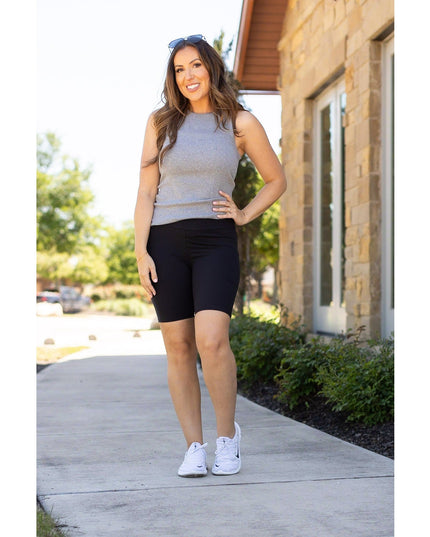 Ready to Ship  | The Bree - Black  BIKER 7-inch SHORTS