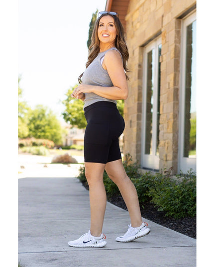 Ready to Ship  | The Bree - Black  BIKER 7-inch SHORTS