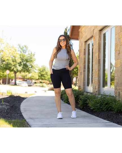 Ready to Ship  | The Bree - Black  BIKER 7-inch SHORTS