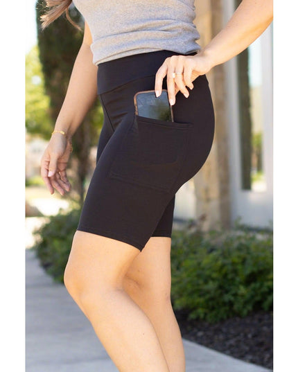 Ready to Ship  | The Bree - Black  BIKER 7-inch SHORTS