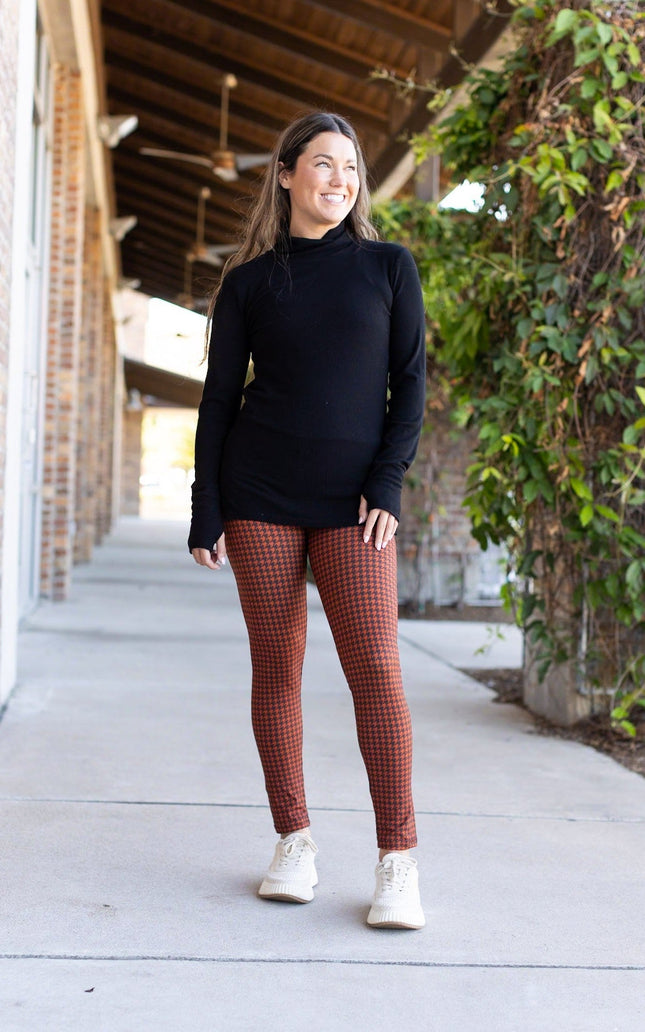 Ready to Ship | Houndstooth Full Length Leggings