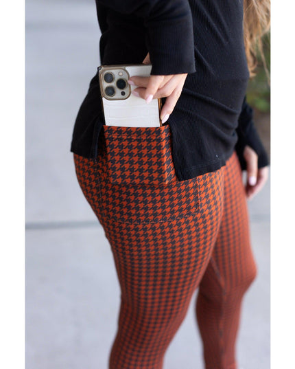 Ready to Ship | Houndstooth Full Length Leggings