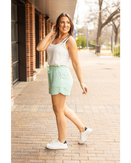 Ready to Ship | The Emelia Terry Cloth Shorts - Mint