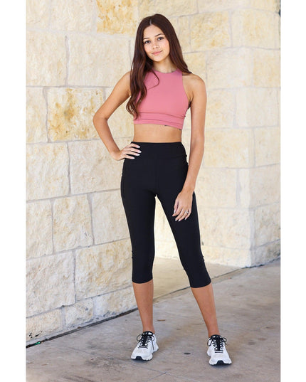 Ready to Ship | The Cassandra - Black CAPRI with POCKETS
