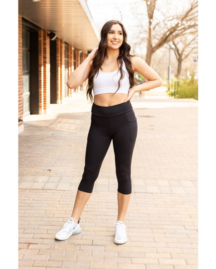 Ready to Ship | Sleek Pocket Collection - Capri Leggings