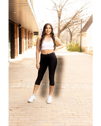 Ready to Ship | Sleek Pocket Collection - Capri Leggings