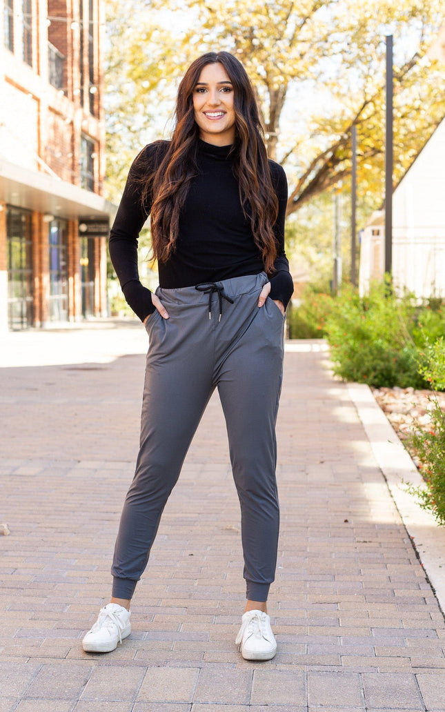Ready to Ship | The Cindy Charcoal Joggers - Luxe Leggings by Julia Rose® Round 2