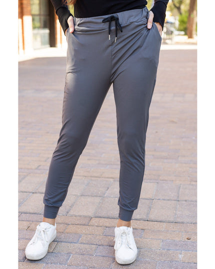 Ready to Ship | The Cindy Charcoal Joggers - Luxe Leggings by Julia Rose® Round 2