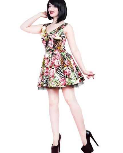 8004 Alice Pink Lily Mini Dress