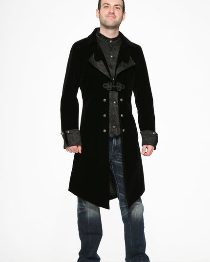 80060 Black Velvet Men's Coat