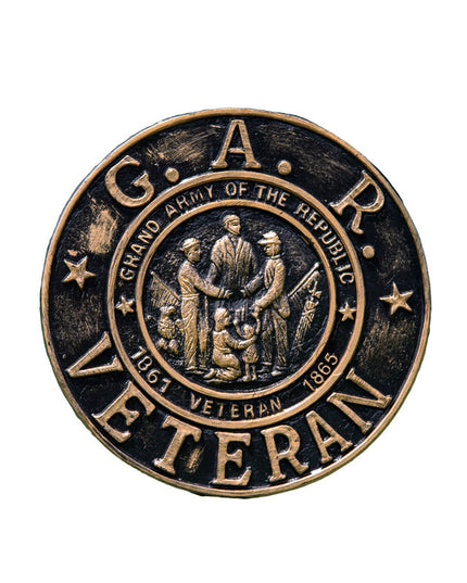 GAR Veteran Grave Marker & Flag Holder with Aluminum Ground Spike