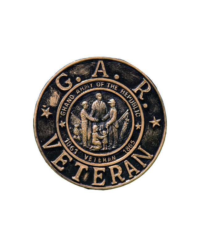 GAR Veteran Grave Marker & Flag Holder with Aluminum Ground Spike