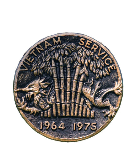 Vietnam Service Grave Marker & Flag Holder with Aluminum Ground Spike