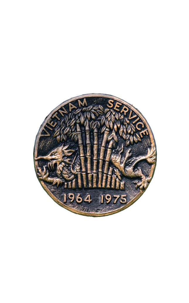 Vietnam Service Grave Marker & Flag Holder with Aluminum Ground Spike