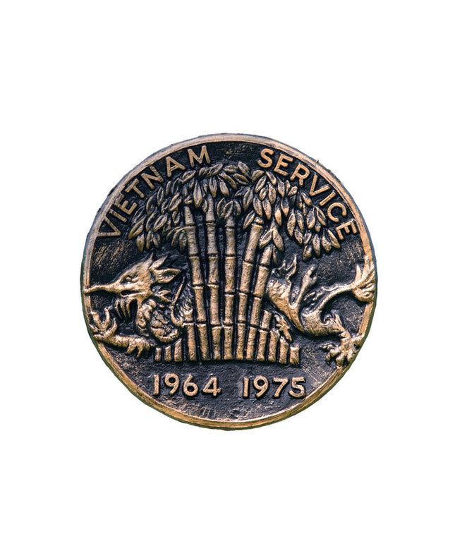 Vietnam Service Grave Marker & Flag Holder with Aluminum Ground Spike