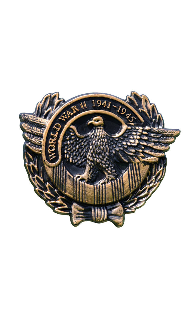 WWII Veteran Grave Marker & Flag Holder with Aluminum Ground Spike