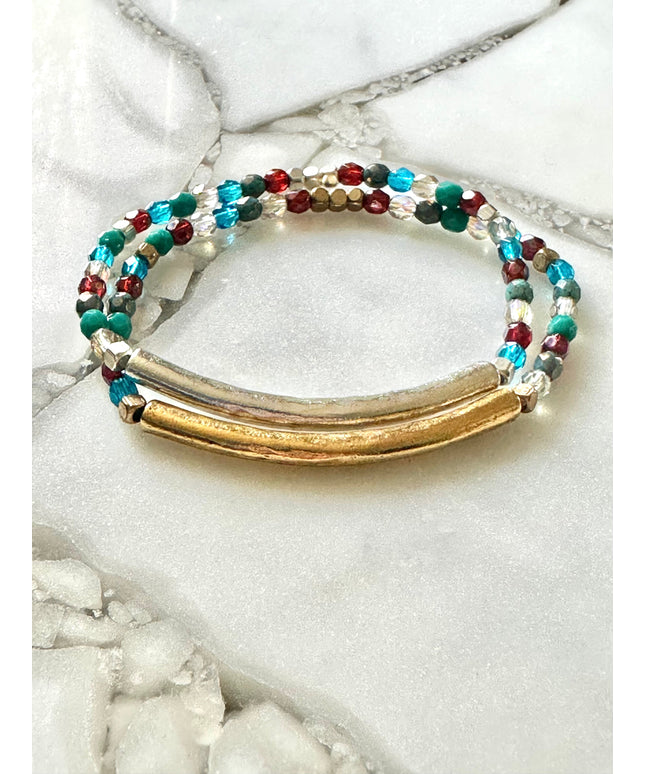 Boho Tube Beaded Bracelet