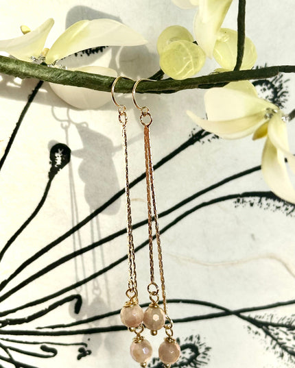 Tassel Gemstone Dangle Earrings