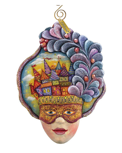 Castle Carnival Mask Sculpted Ornament by G. DeBrekht - 621145