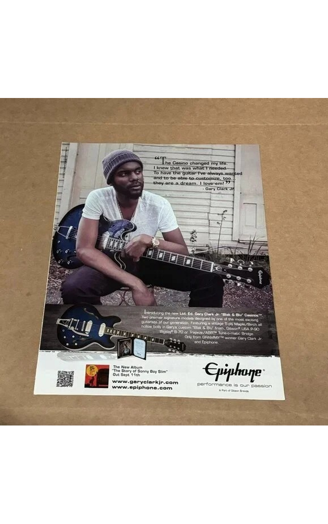 EPIPHONE GUITARS - GARY CLARK JR - 2015 Print Advertisement